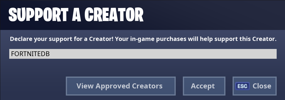 How to get a Support a Creator Code for Fortnite 